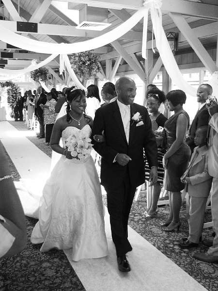 Gweneth_Wedding_033.JPG - Post-ceremony walking down the aisle as Mr. and Mrs. Fabulous