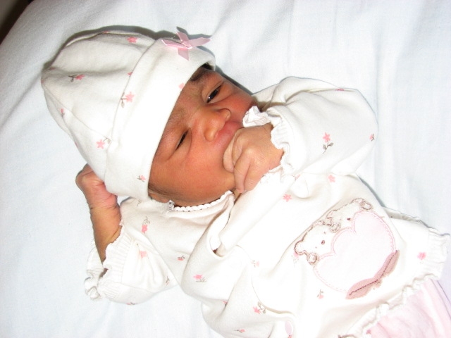 More_Mikayla_054.JPG - Mikayla in her finery.  We picked this outfit for the hospital photographer, but we didn't pick any of the packages